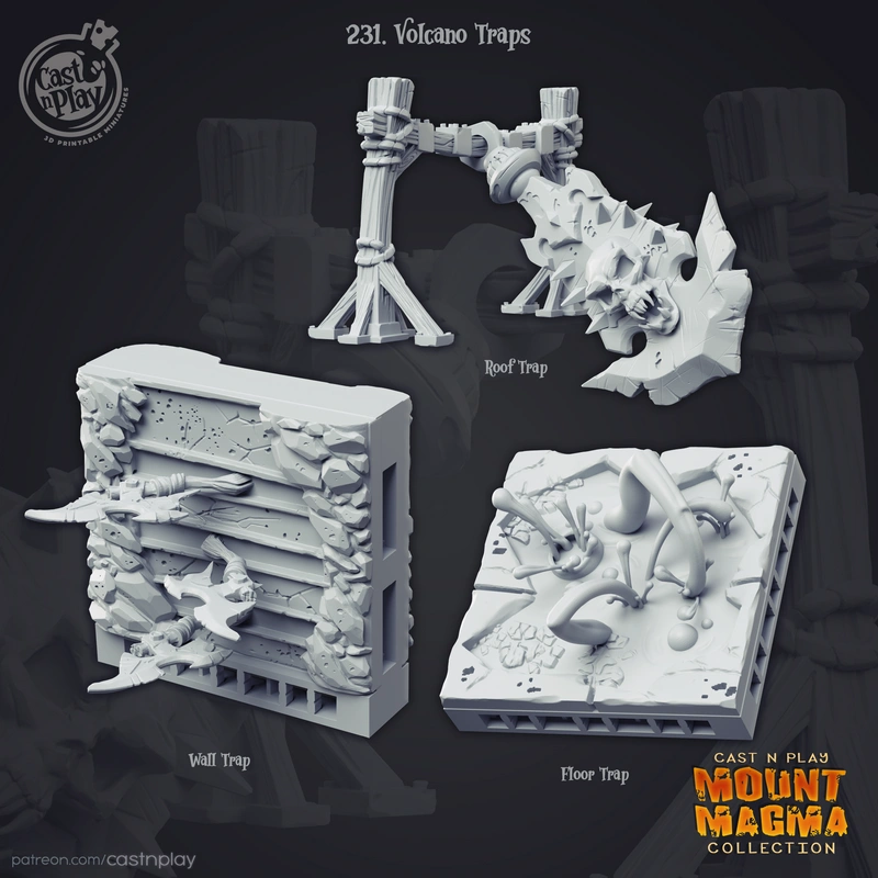 Volcano Traps — Tabletop 3D model