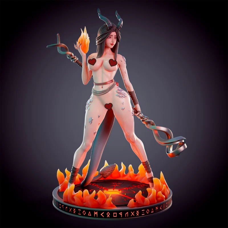 Dragonborn Fire Priest — Fantasy 3D model