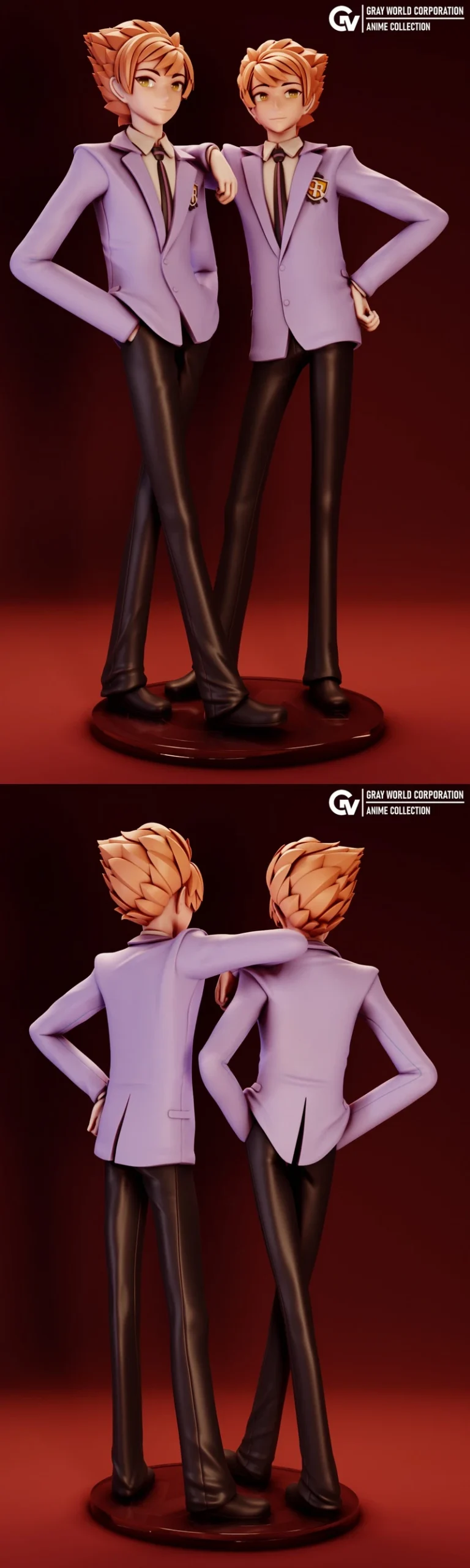 Hikaru and Kaoru — Ouran High School Host Club 3D model