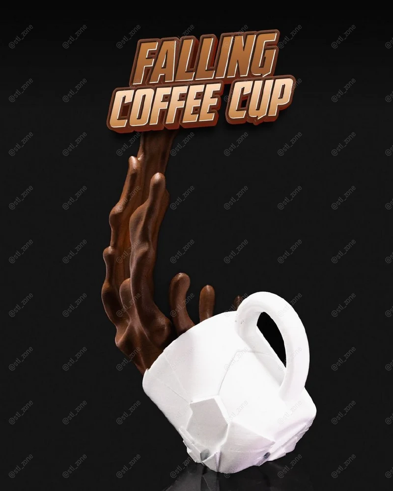 Falling Coffee Cup — Original Design 3D model