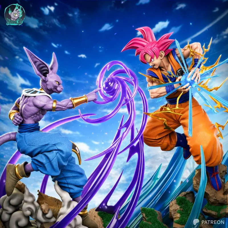 Goku vs Beerus — Dragon Ball 3D model