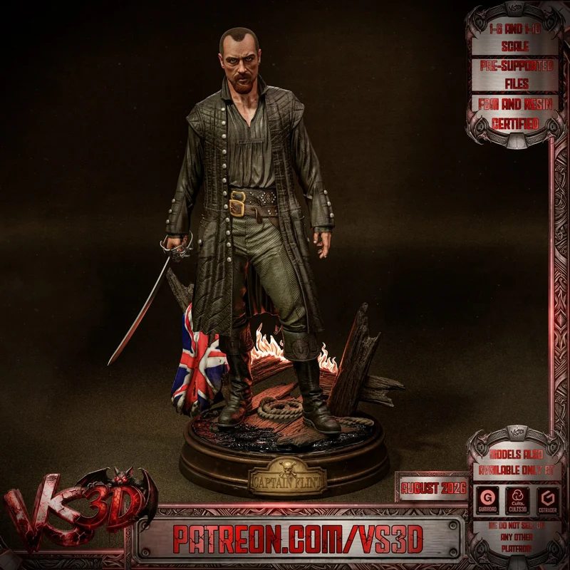 James Flint — Black Sails 3D model