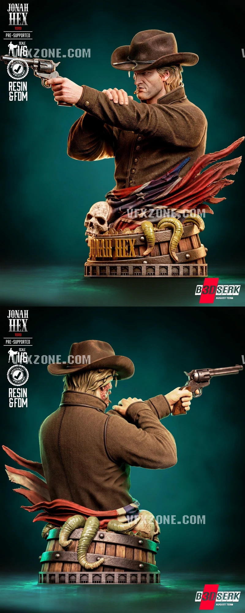 Jonah Hex Bust — DC Comics 3D model