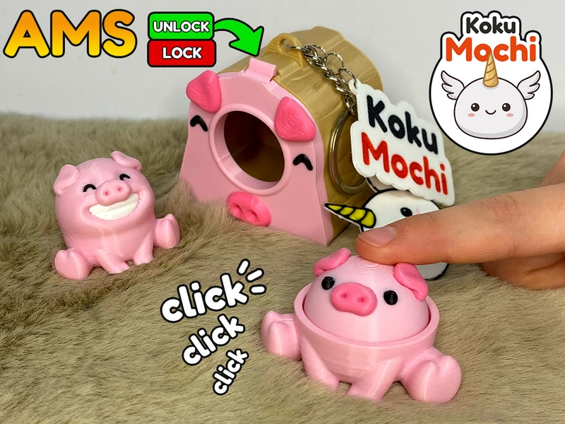 Koku Mochi Pig House — Original Character 3D model