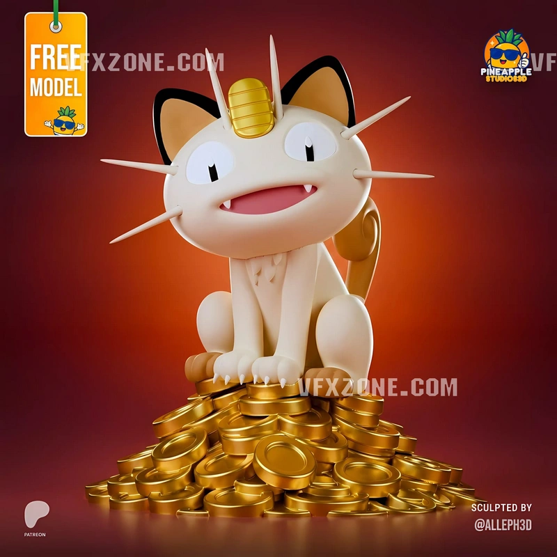 Lucky Meowth — Pokémon 3D model