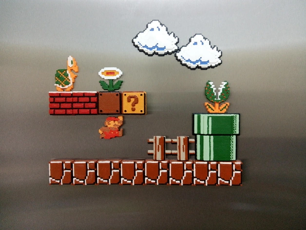 Mario Bros Tile Set — Super Mario 3D model