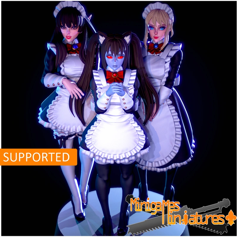 Space Maids Waifus — Sci-Fi 3D model