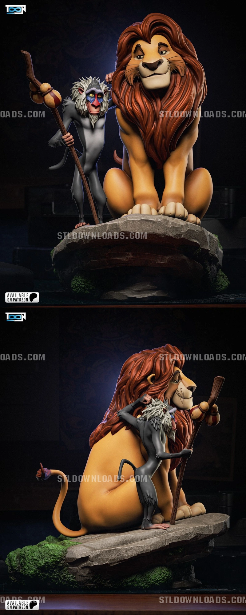 Rafiki and Mufasa — The Lion King 3D model