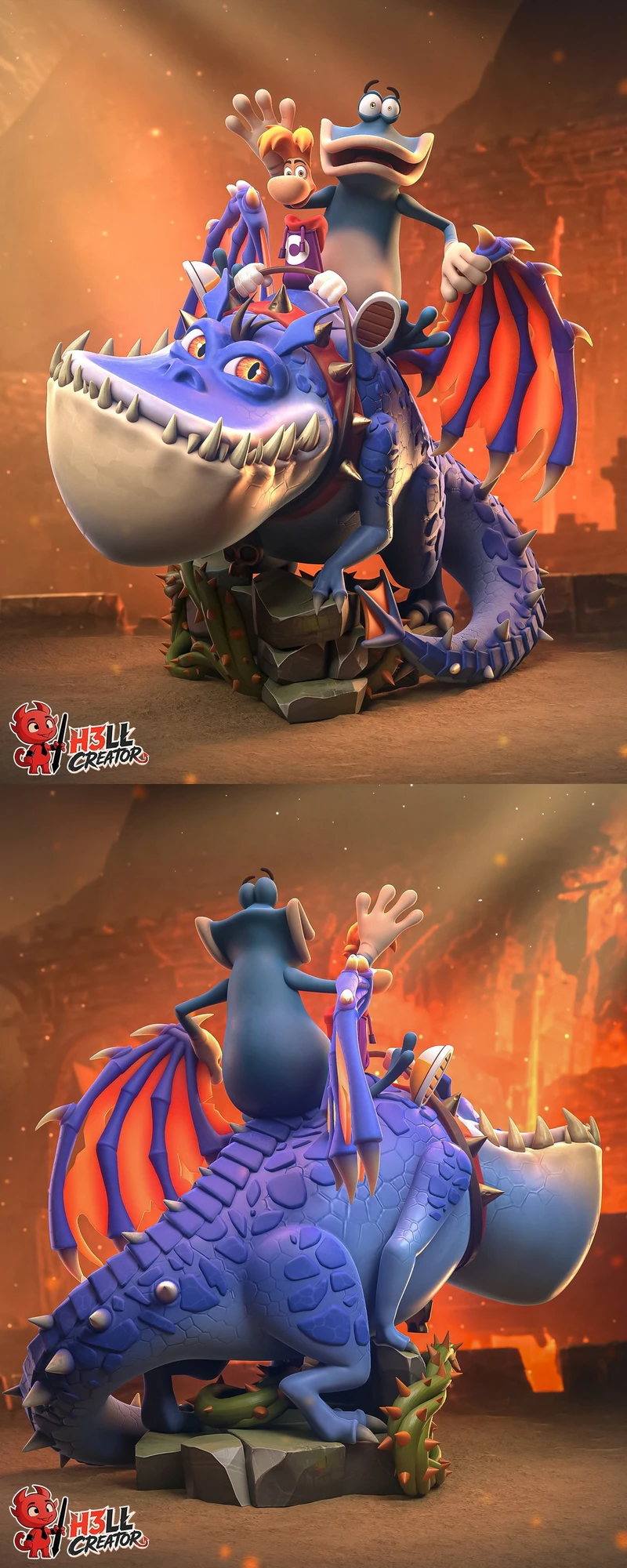 Rayman and Globox — Rayman 3D model