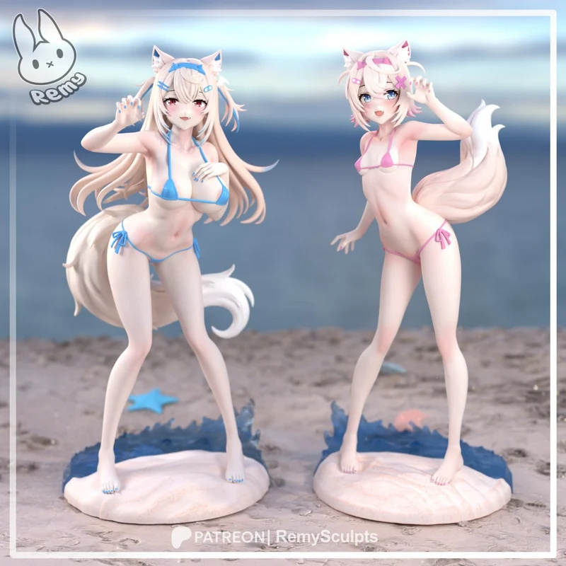 Fuwawa and Mococo Abyssgard — Hololive 3D model