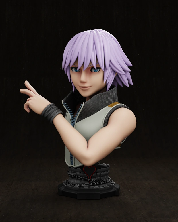 Riku Sculpture & Bust — Kingdom Hearts 3D model