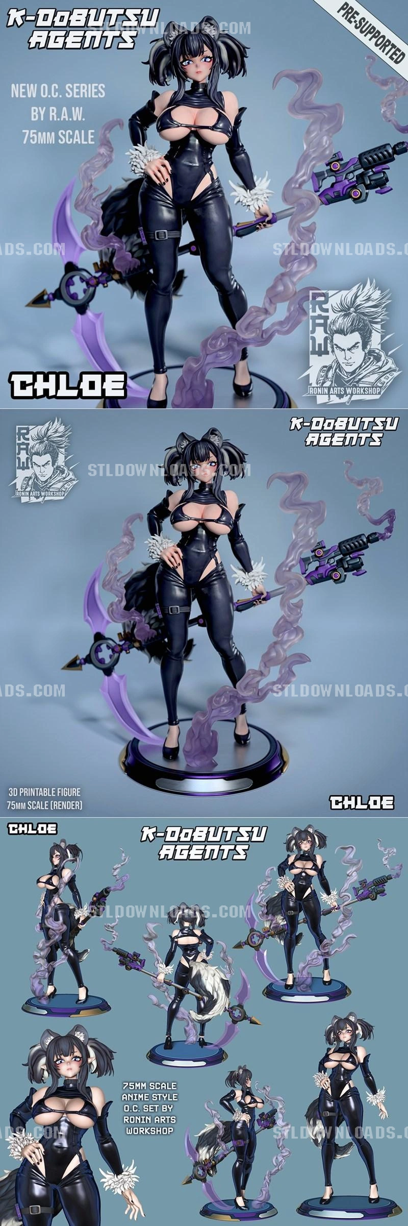 Skunkgirl Chloe — Original Character 3D model