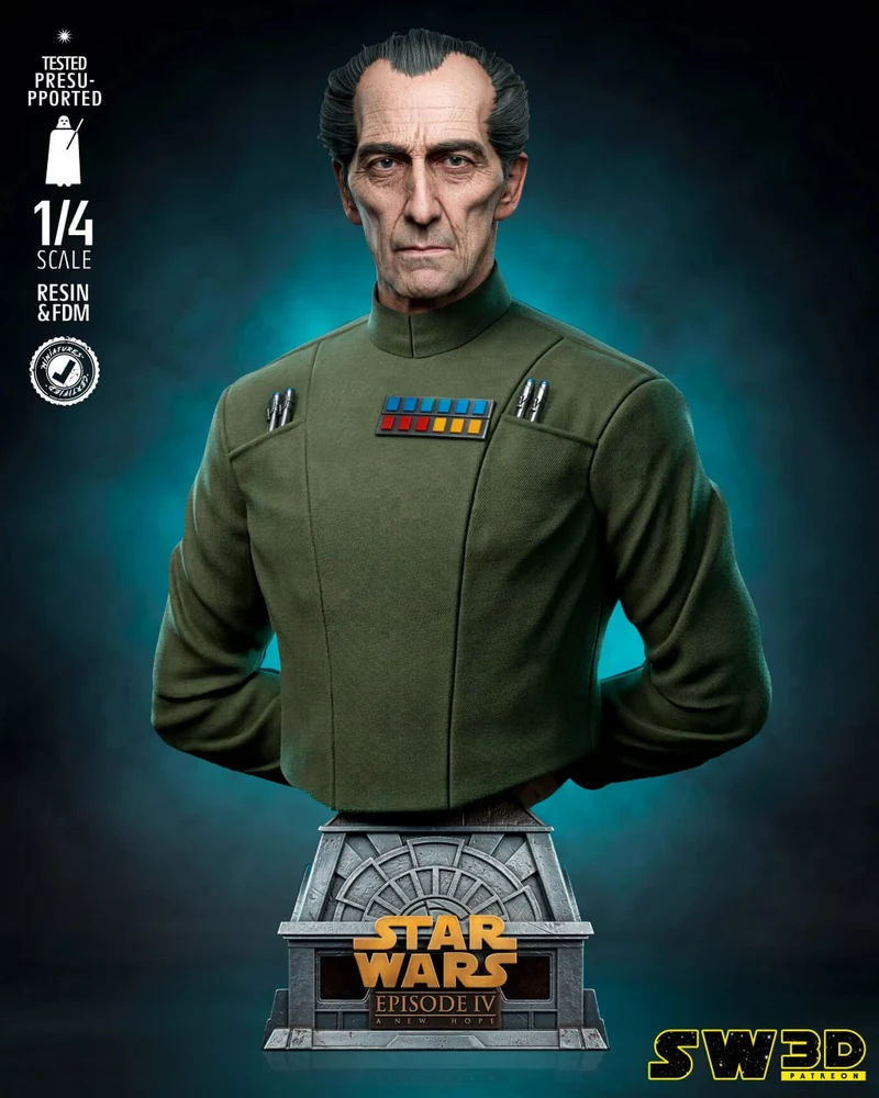 Grand Moff Tarkin Bust — Star Wars 3D model