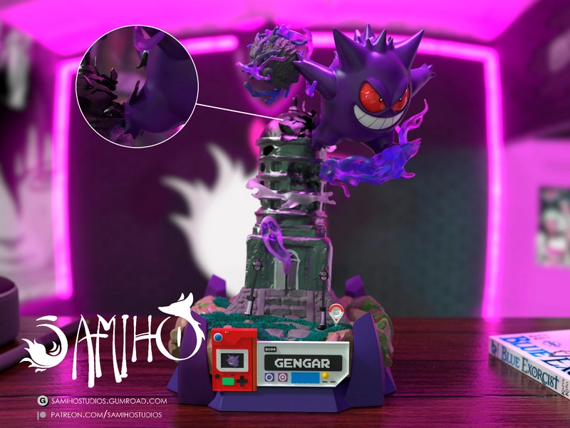 Lavender Tower Gengar — Pokémon 3D model