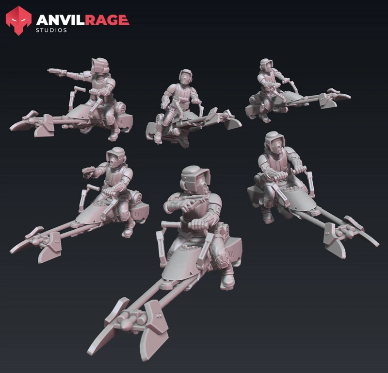 Scout Trooper Speeder Bikes — Star Wars 3D model