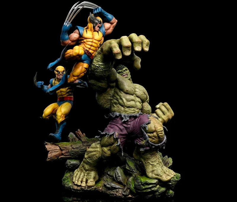 Wolverine vs Hulk — Marvel 3D model