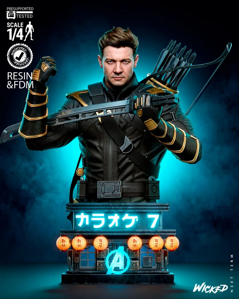Clint Barton Ronin Bust — Marvel 3D model