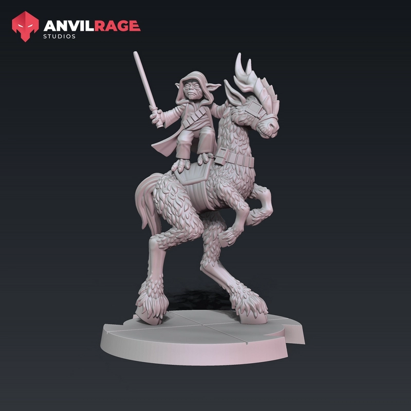 Yoda on Kybuck — Star Wars 3D model