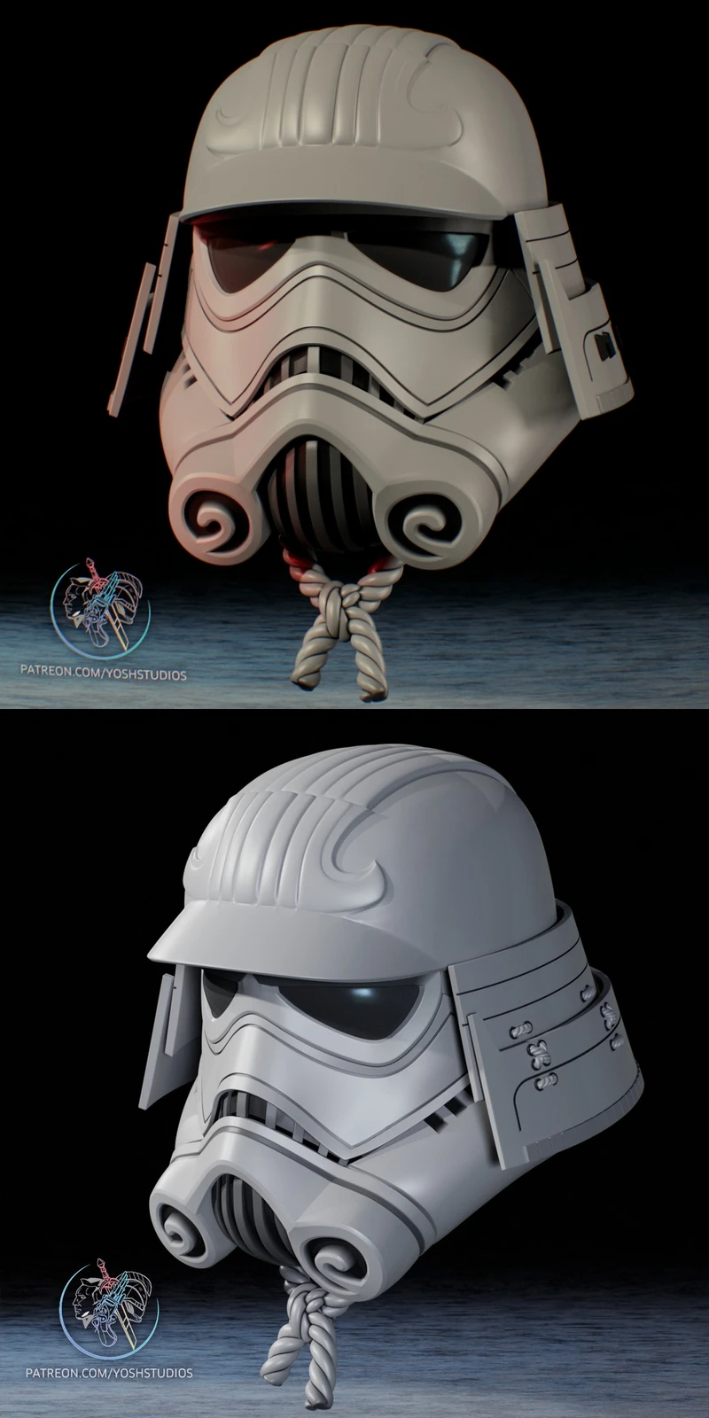 Samurai Stormtrooper Helmet — Star Wars 3D model