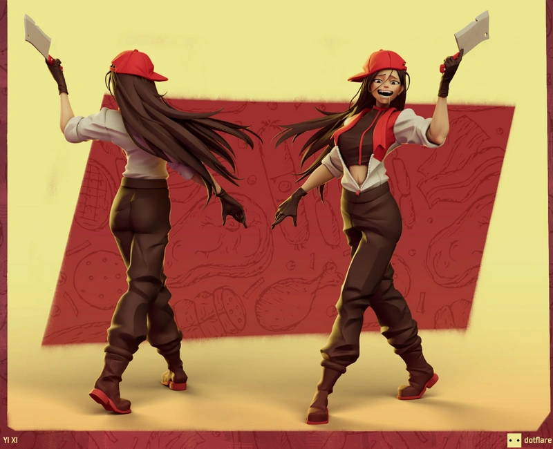 Yi-XI Butcher's Vanity — Original Character 3D model