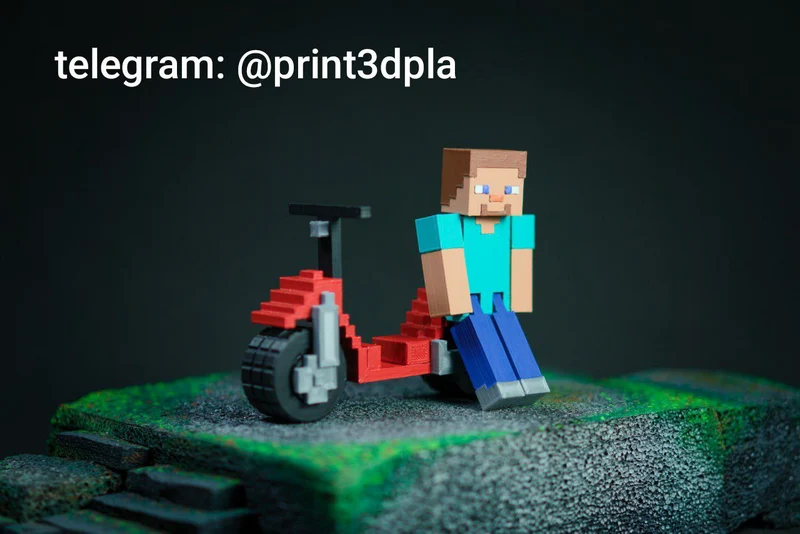 Steve's Scooter — Minecraft 3D model