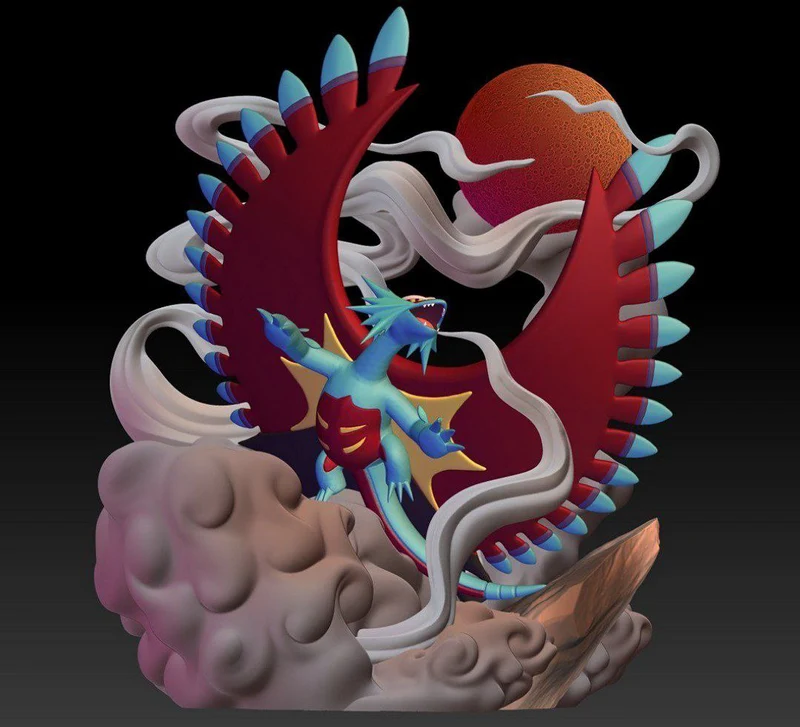 Roaring Moon — Pokémon 3D model