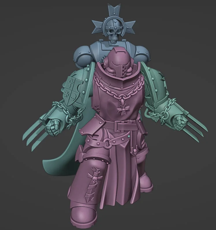 Black Templar Sword Brother — Warhammer 40,000 3D model