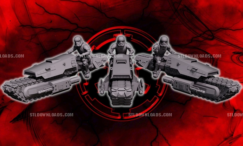 Z Treadspeeder Bike — Star Wars 3D model