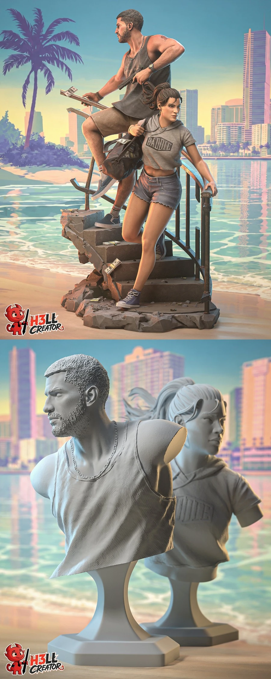 Jason and Lucia — Grand Theft Auto VI 3D model