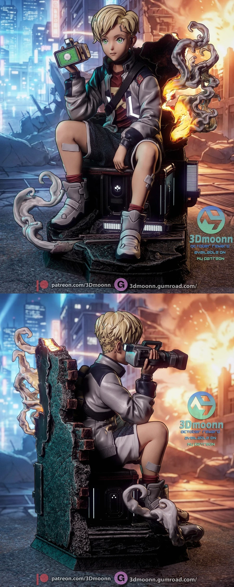 Roman Carax — Cyberpunk: Edgerunners 3D model