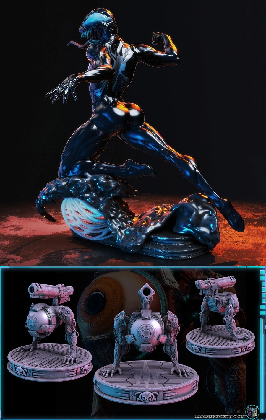 Venom Girl — Marvel 3D model