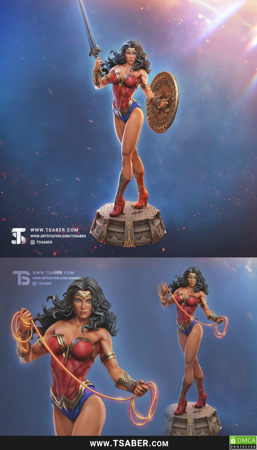 Wonder Woman T-Saber — DC Comics 3D model