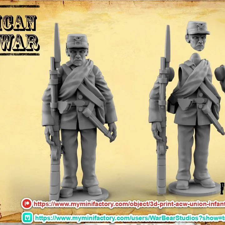Union Infantry — American Civil War 3D model