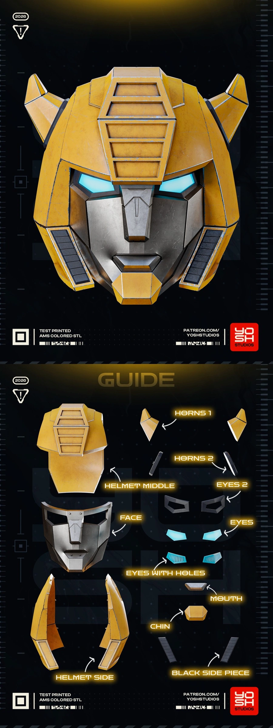 Bumblebee G1 Helmet — Transformers 3D model