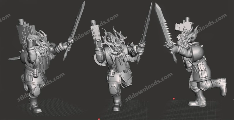 Chaos Guard Squad — Warhammer 40,000 3D model