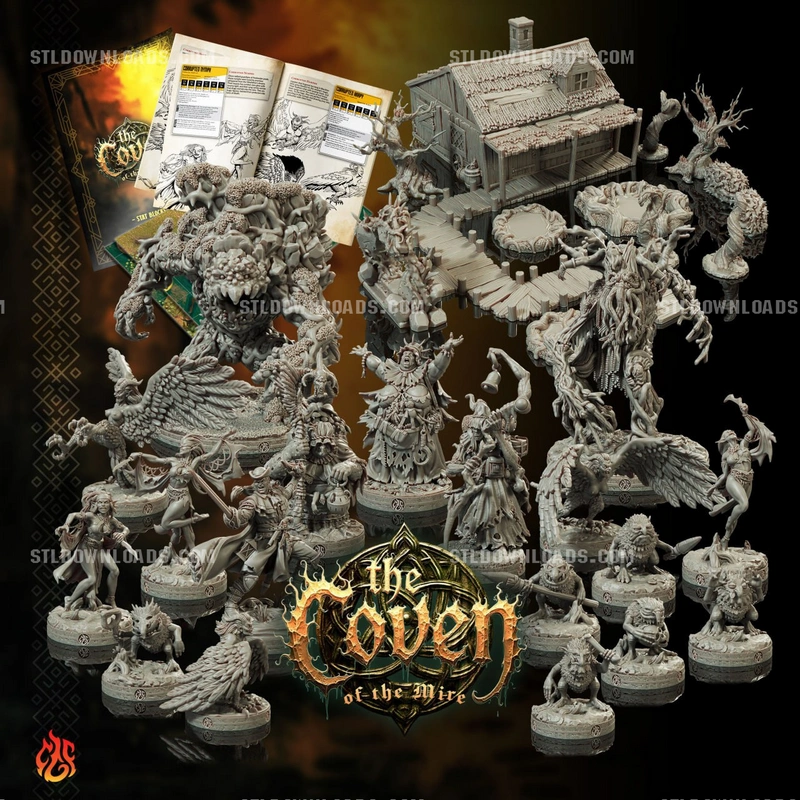 The Coven of the Mire — Original Fantasy 3D model