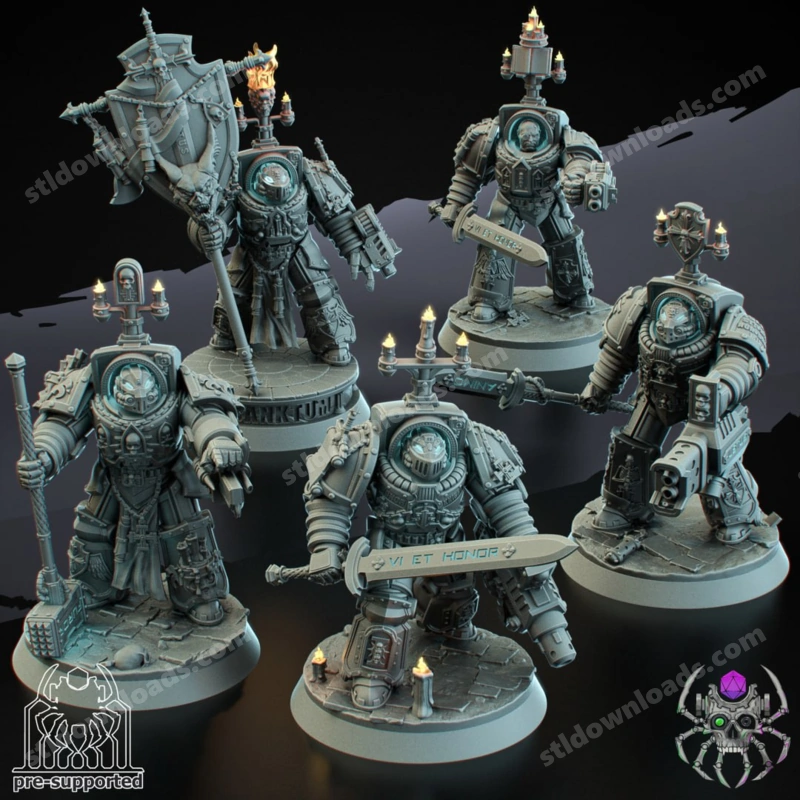 Demon Hunters Heavy Armor Squad — Original Sci-Fi 3D model