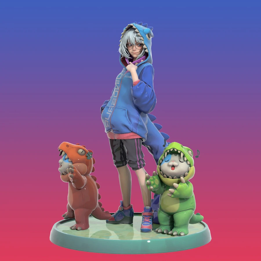 Dinosegu — Original Character 3D model
