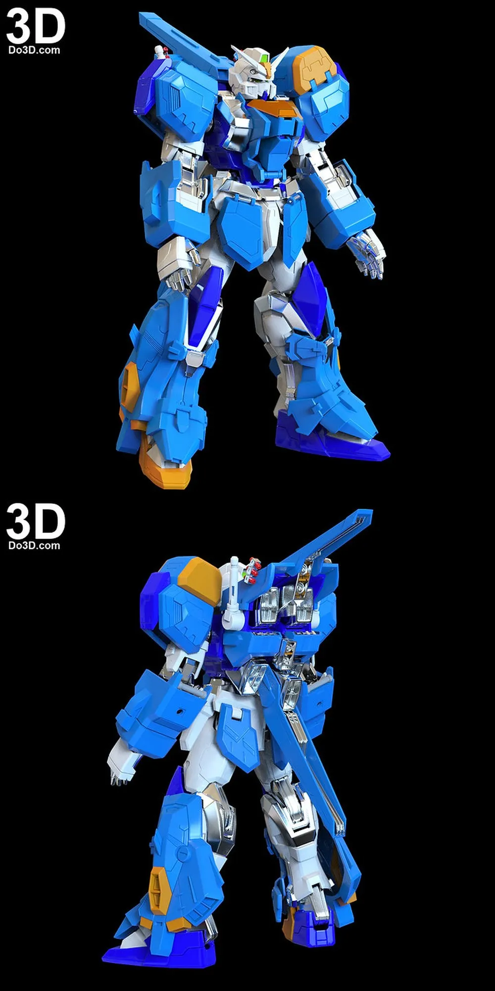 Duel Gundam Assault Shroud — Gundam SEED 3D model