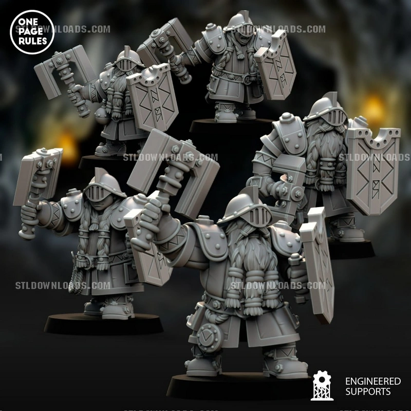 Bearded Veterans — Original Fantasy 3D model