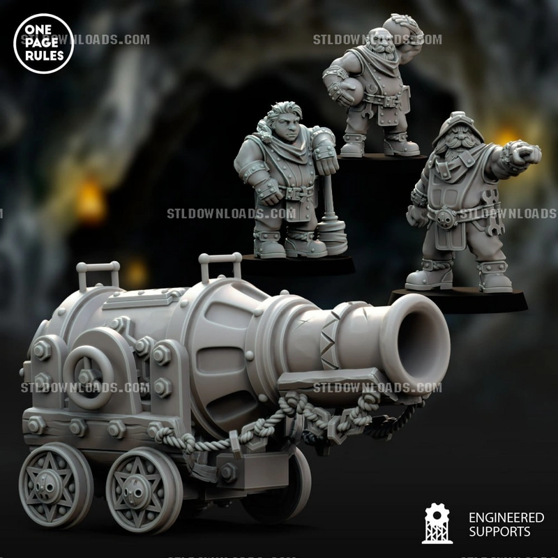 Dwarf Artillery Cannon — Original Fantasy 3D model