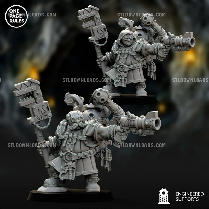 Dwarf Champion Engineer — Original Fantasy 3D model