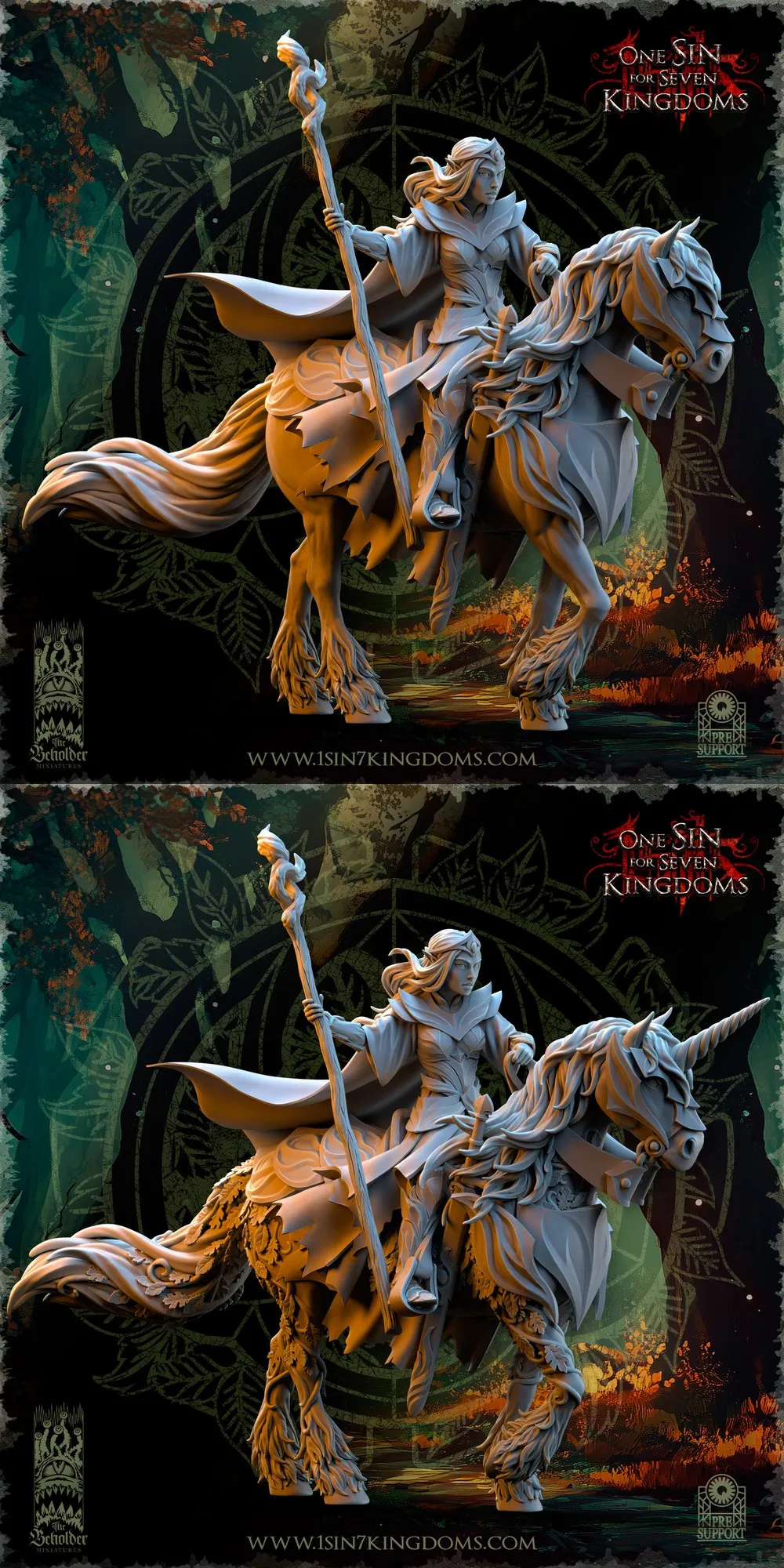 Nuara on Horseback — Original Fantasy 3D model