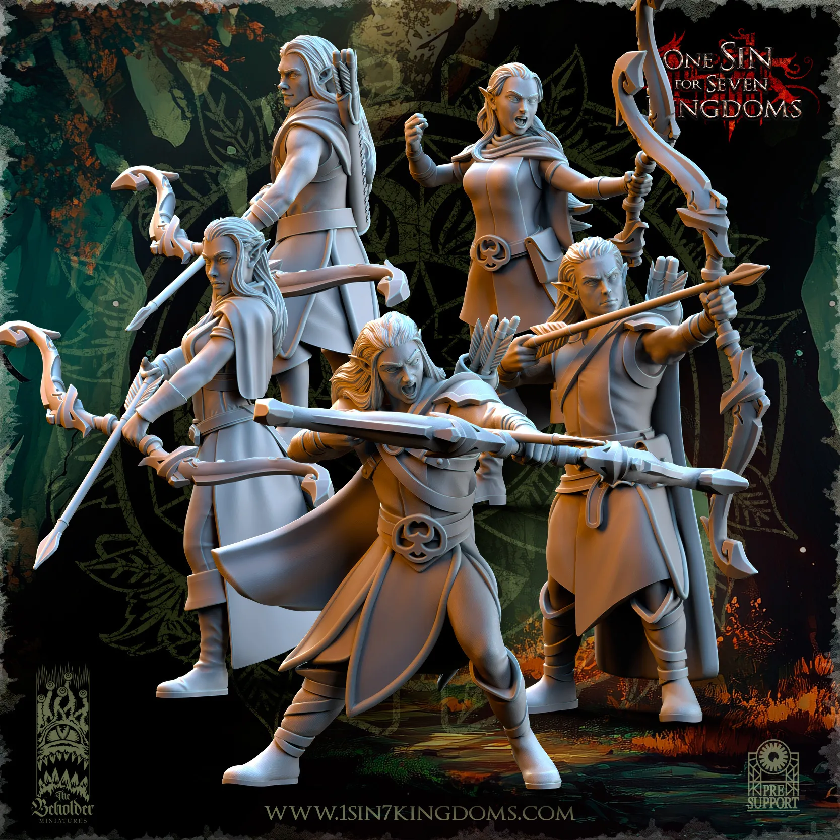 Evergreen Elves Rangers — Original Fantasy 3D model