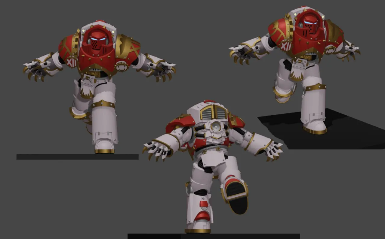 Red Butchers Terminators — Warhammer 40,000 3D model