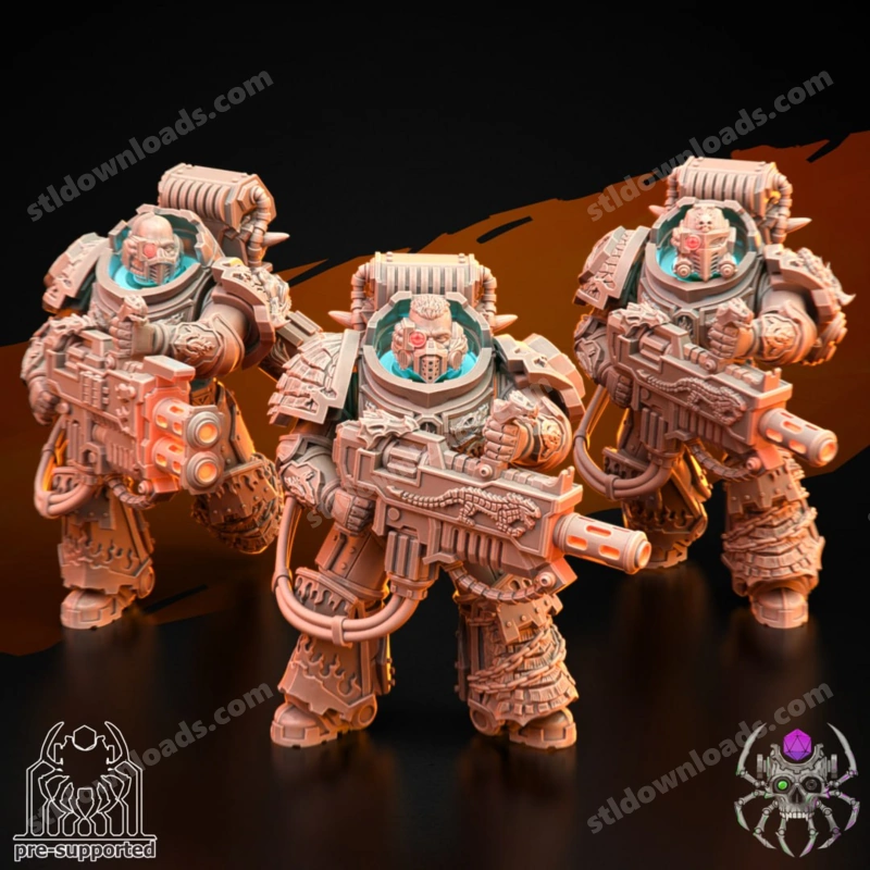 Flame Lizards Destroyers Squad — Original Sci-Fi 3D model