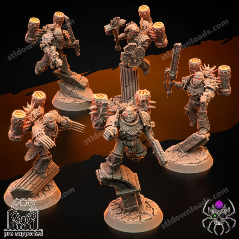 Flame Lizards Flying Dragons Squad — Original Sci-Fi 3D model