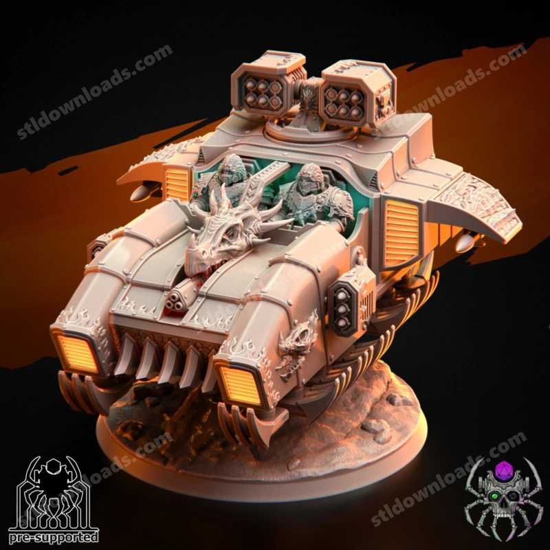 Flame Lizards Hover Speeder — Original Sci-Fi 3D model