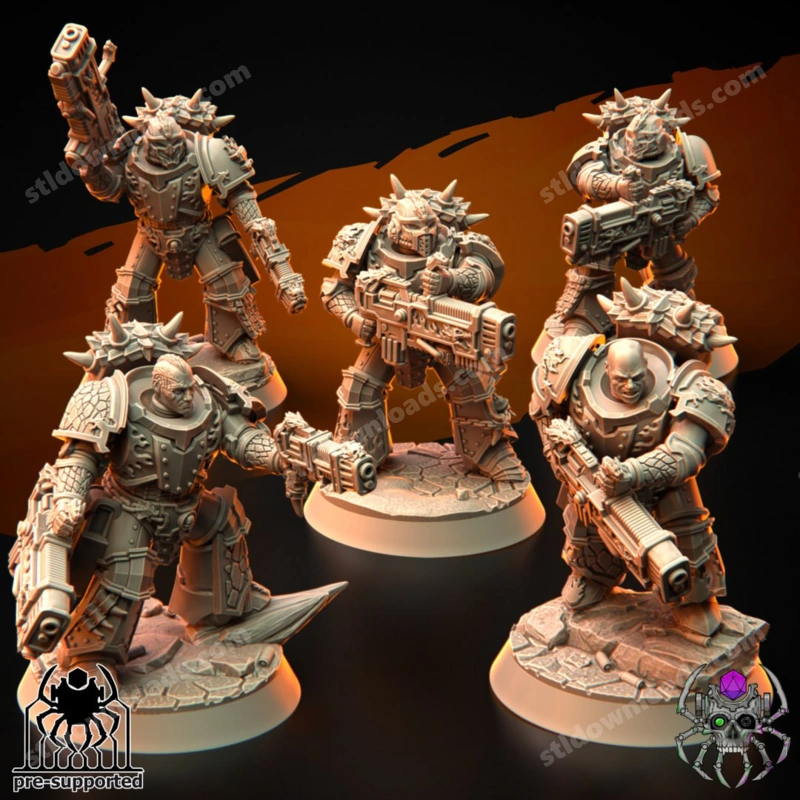 Flame Lizards Infernal Blasters — Original Sci-Fi 3D model