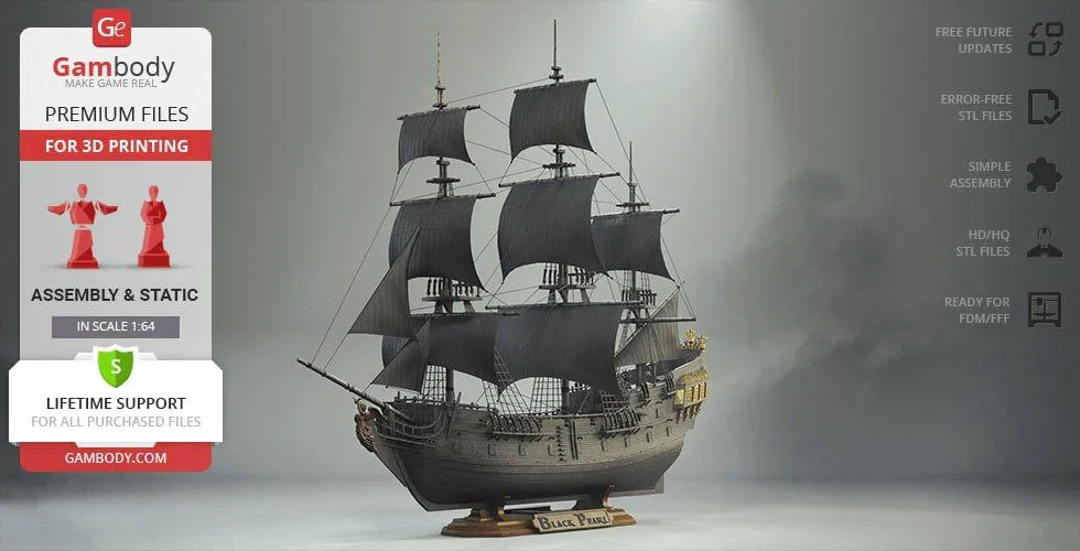 Black Pearl — Pirates of the Caribbean 3D model